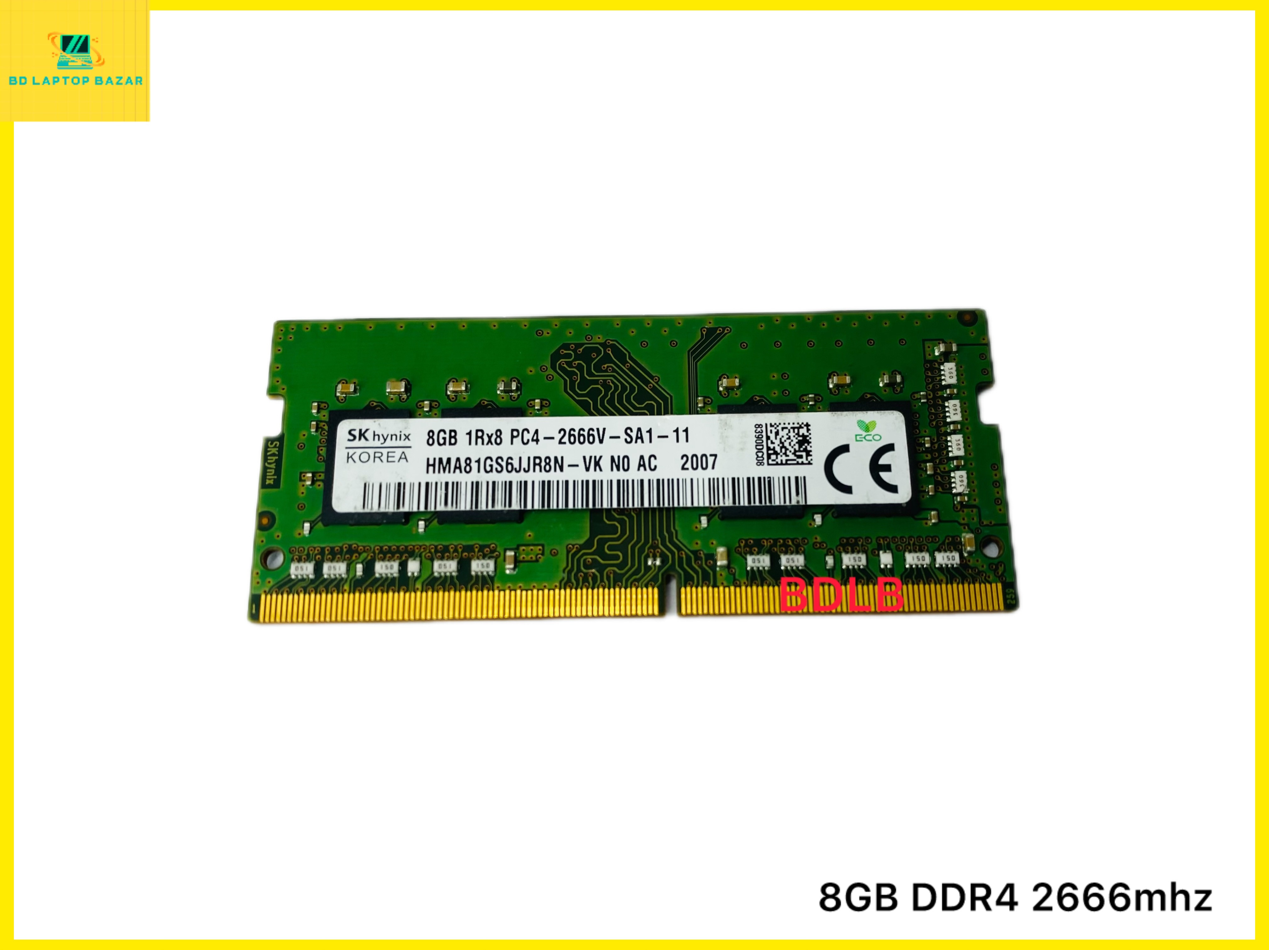 SK Hynix 8GB DDR4 2666MHz Bus Laptop Ram