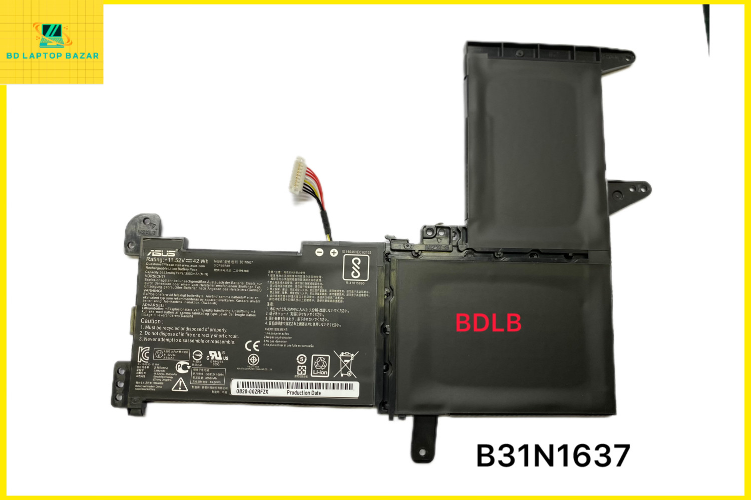 Asus B31N1637 Battery For Asus VivoBook S5100U X510 X510U X510UF X510UQ S510UA Series