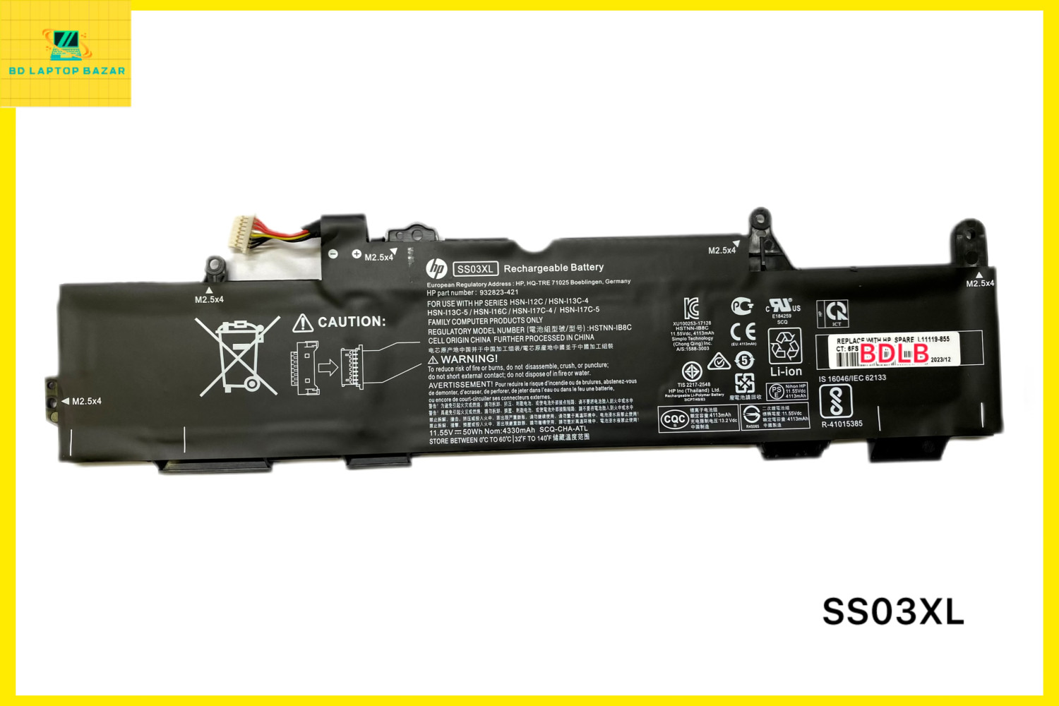 SS03XL Battery for HP EliteBook 735 740 745 755 830 840 846 ZBook 14u G5 Series