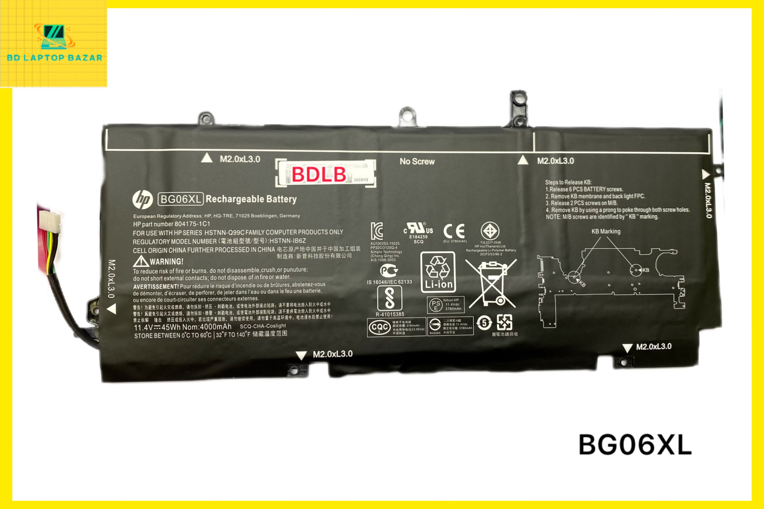 BG06XL Laptop Battery for HP Elitebook