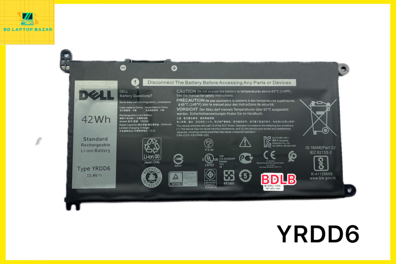 Dell YRDD6 Laptop Battery for Dell 15-3581