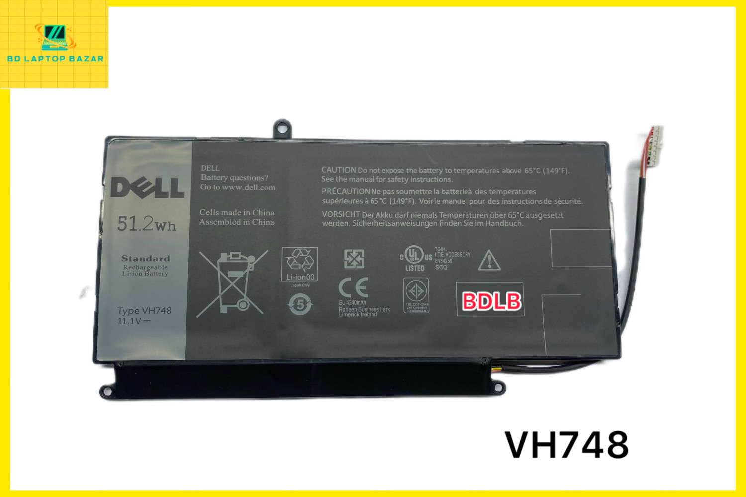 Dell VH748 Battery For Dell Inspiron 14 5439 Vostro 5460 5560 5470 Series