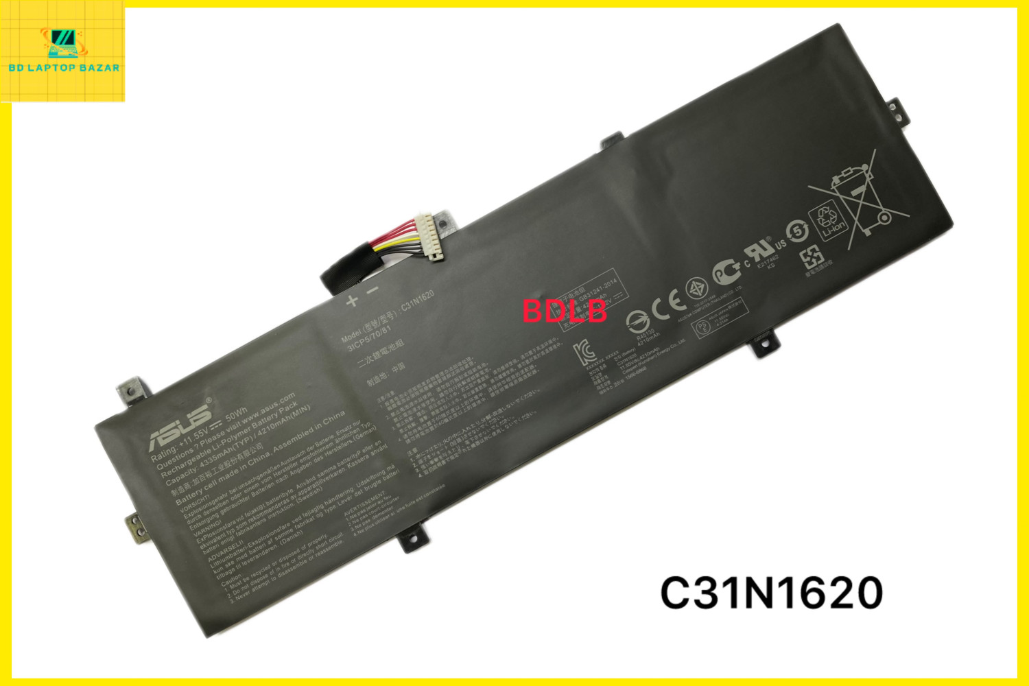 Asus C31N1620 Laptop Battery for Asus ZenBooK UX430 UX430UQ UX430UQ-GV015T U4100U U4100UQ PRO PU404 PU404UF PU404UF8250 PU404UF8550 Series C31POJH 0B200-02370000 11.55V 50Wh