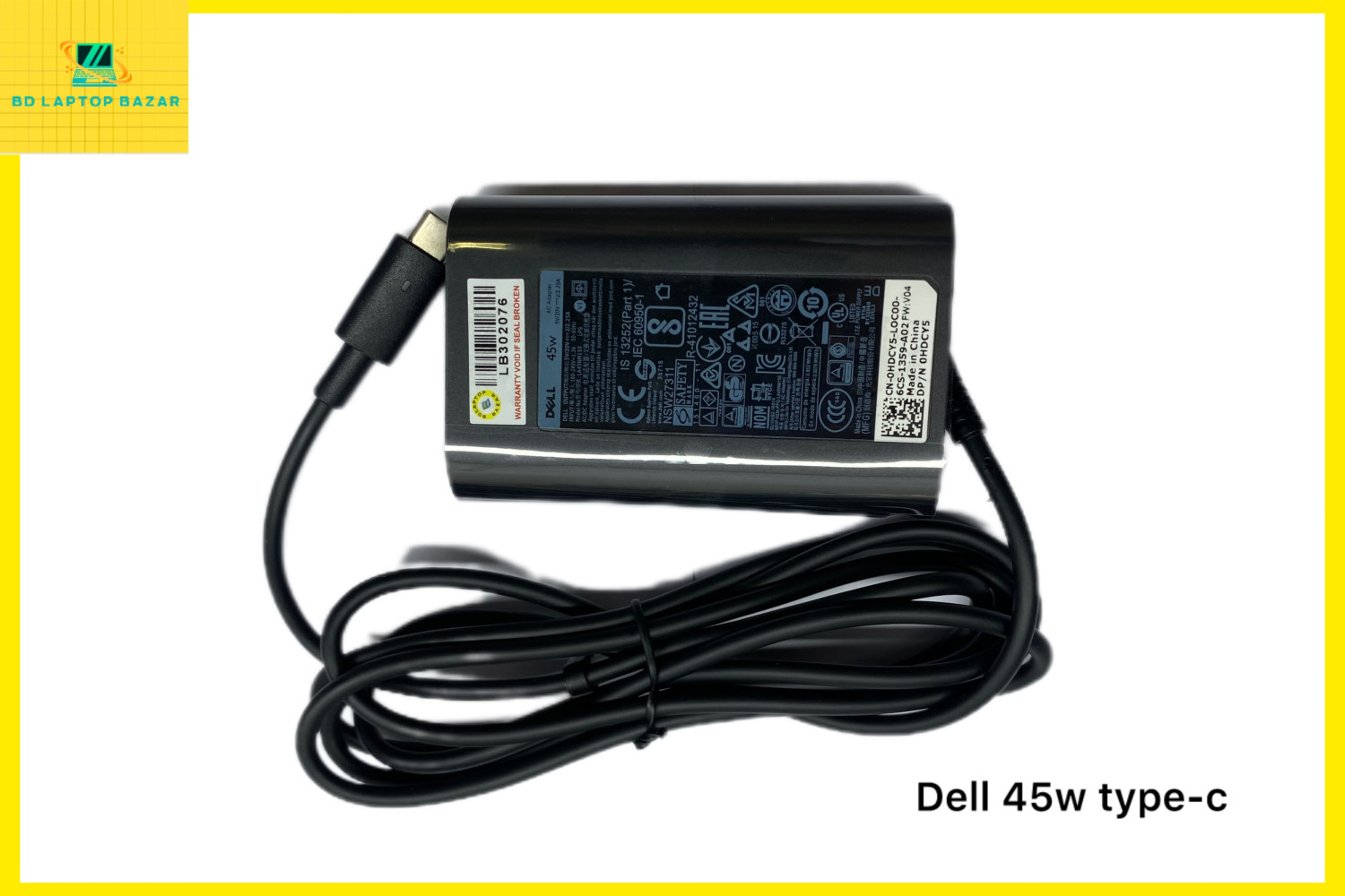 Dell Type-C 65 Watt 20V 3.25A  Laptop Adapter