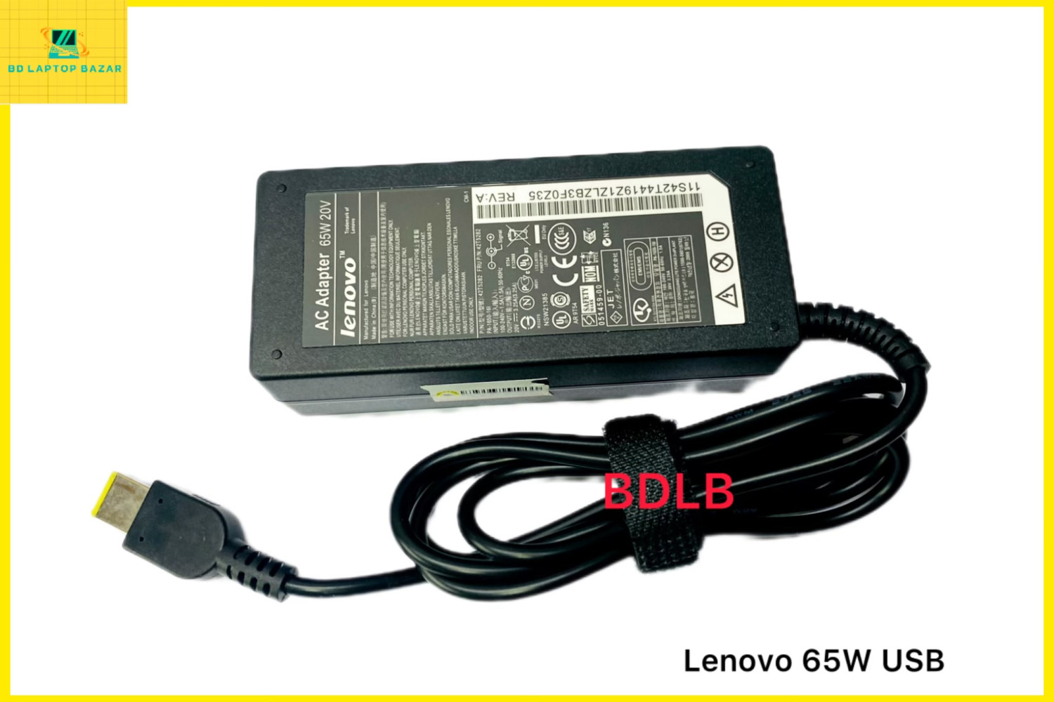 Lenovo 65W 3.25A USB  Charger Adapter for ThinkPad L450, S431, S531, S540,