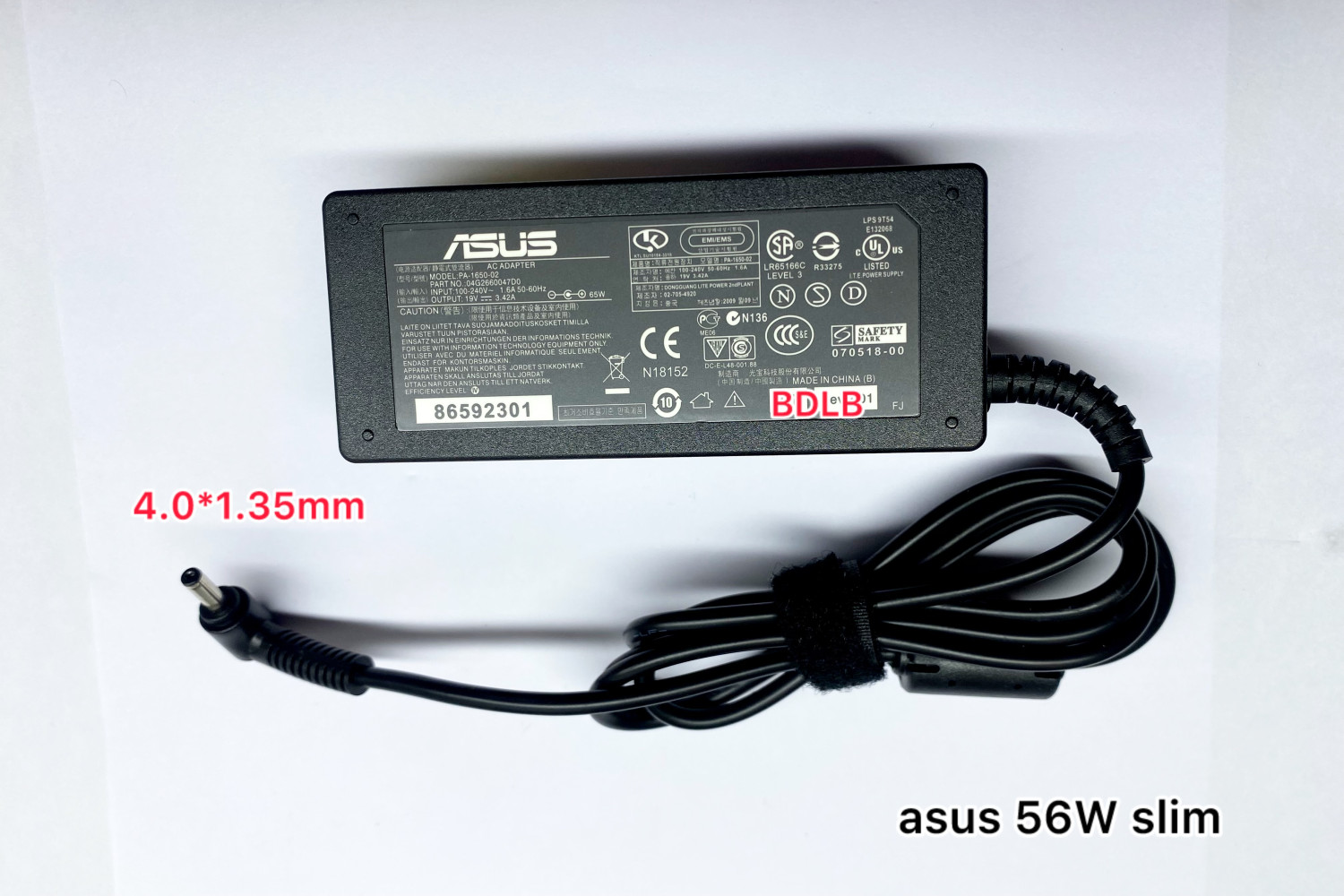 Asus  X540 X540S X540L  19V 3.42A Laptop Adapter(4.0*1.35mm) (65W)