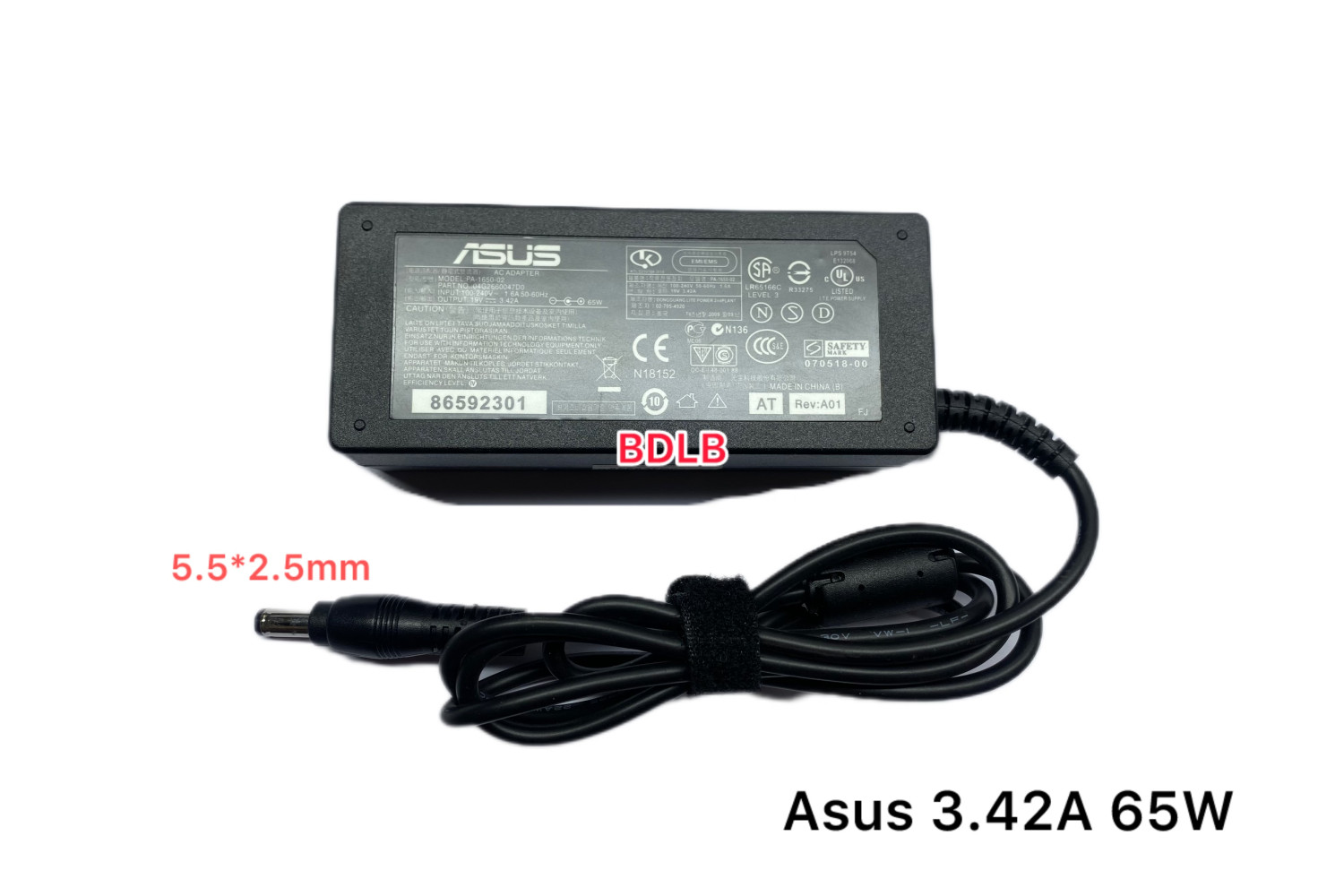 Asus common  Port 19V 3.42A 65W* 5.5mm X 2.5mm Laptop adapter(big pin)