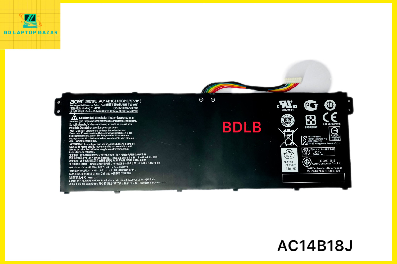 Acer Aspire E3-221 (AC14B18J) Original battery for Acer Aspire V3-111 V3-111P V5-122 V5-122P V5-132 V5-132P V3-111 V3-111P V5-122 V5-122P V5-132 V5-132P